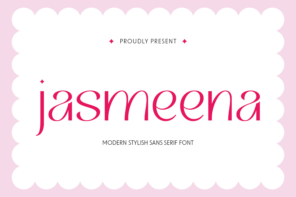 Jasmeena - Elegant Sans Serif Font, a Sans Serif Font by Pikgura (Photo 1 of 7)
