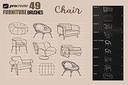Procreate Furniture stamp brushes, a Brush Add-On by PDknyStudio (Thumbnail 5 of 6)