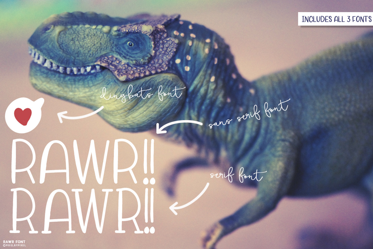 Rawr Sans Serif Font Trio preview 3