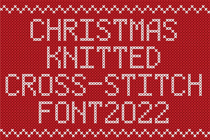 Christmas Knitted Cross-Stitch Font, a Symbol Font by Artolus