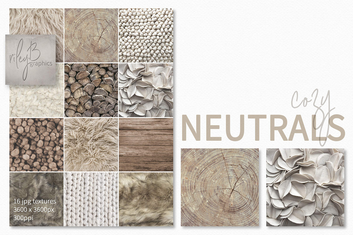 Cozy Neutral Textures, a Texture Graphic by rileyBgraphics (Photo 1 of 8)
