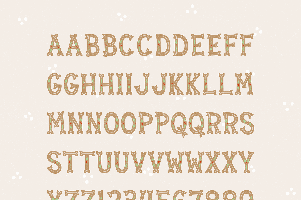 Mistletoe Color Font preview 3