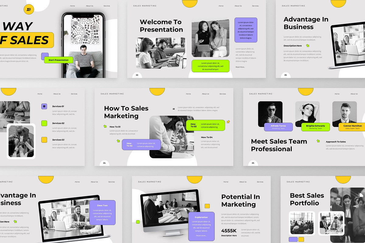 Sales Marketing PowerPoint Template, a Presentation Template by MtvtdArt (Photo 4 of 6)