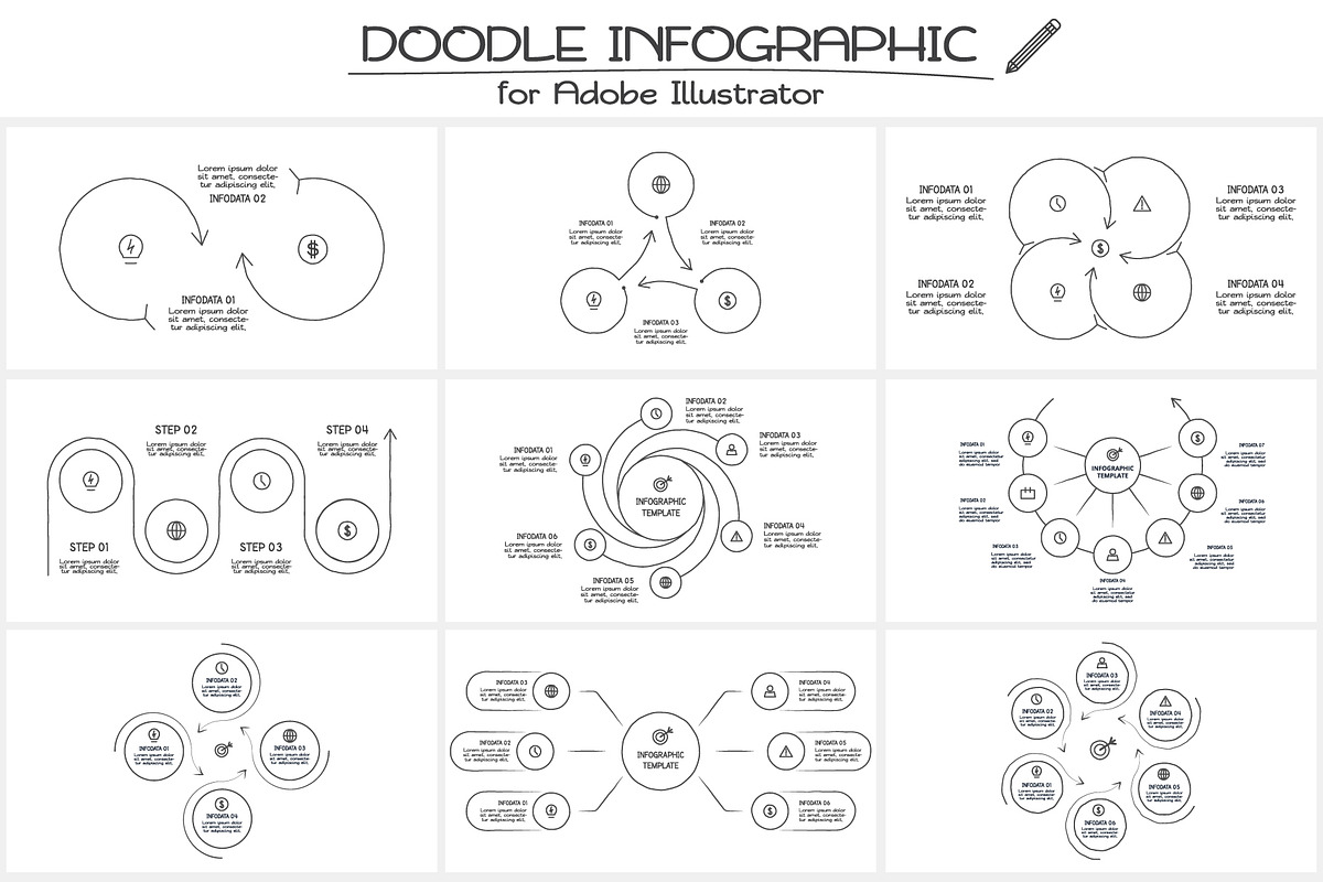 Doodle animated infographics 4 preview 4