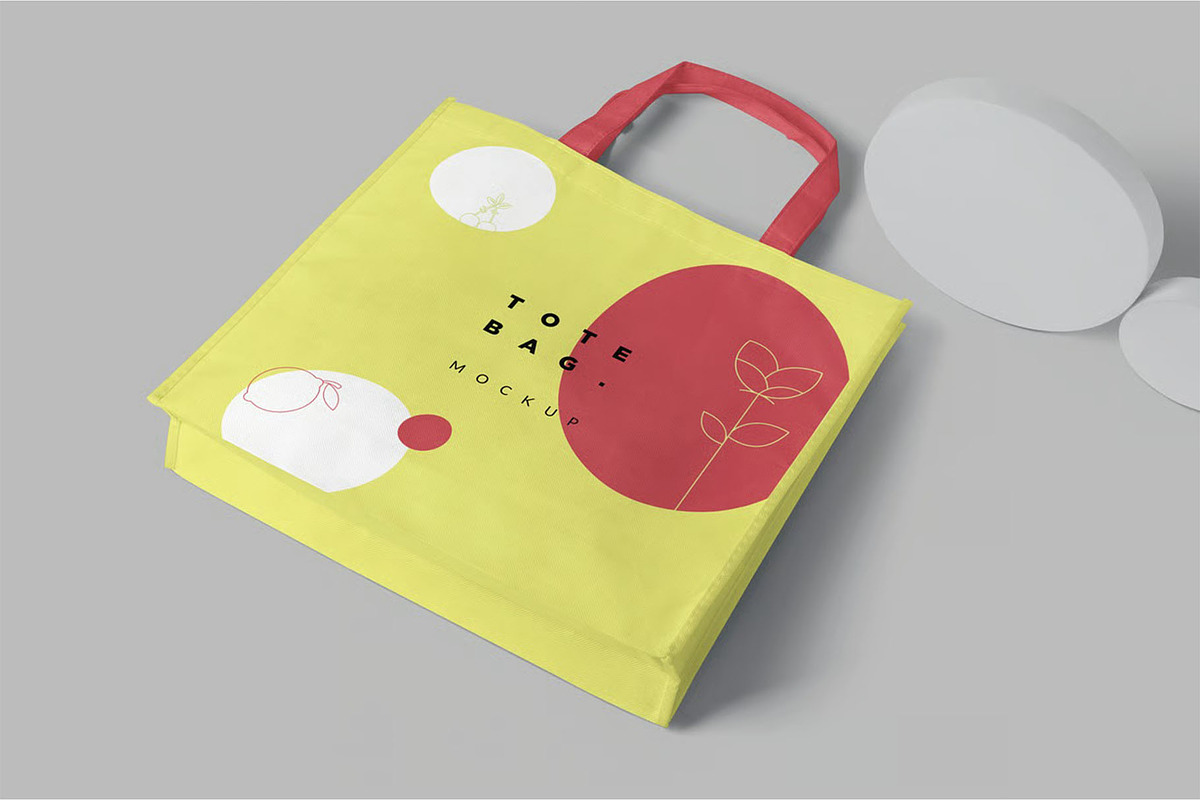 Canvas Tote Bag Mockup, a Packaging Mockup by megostudi0 (Photo 2 of 6)