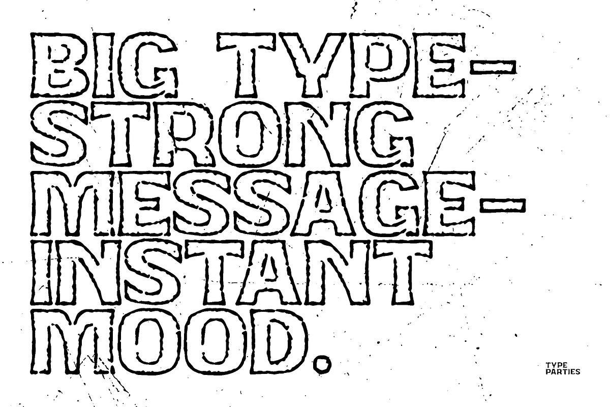 Basehead Outline - Rough Font, a Sans Serif Font by Typeparties (Photo 3 of 6)