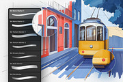 Streamline Markers for Photoshop, a Brush Add-On by brushapes.com (Thumbnail 2 of 8)