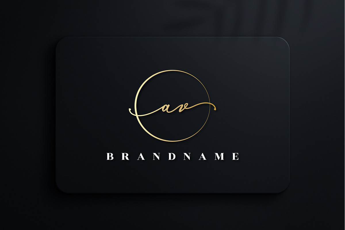 Letter AV handwritten signature logo, a Branding & Logo Template by Team_Ultra_Graphics
