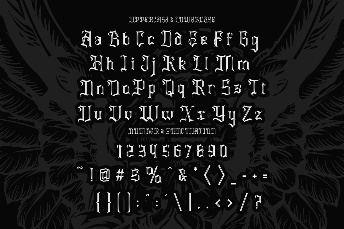 Atlas Celeste - Tattoo Font, a Font by PutraCetol Studio (Photo 11 of 11)