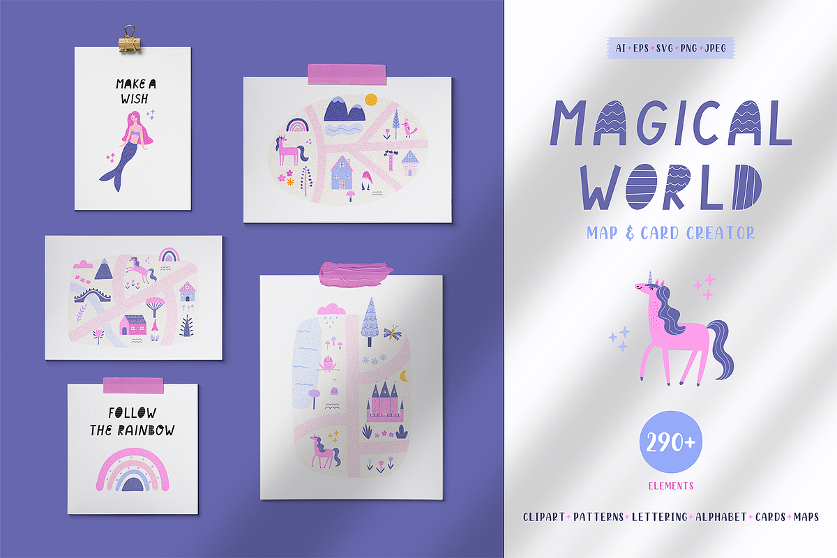 Magical World Map & Card Creator, an Animal Illustration by Nova Studio (Photo 1 of 25)