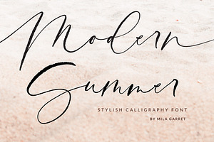 Modern Summer Calligraphy Logo Font, a Script Font by Mila Garret