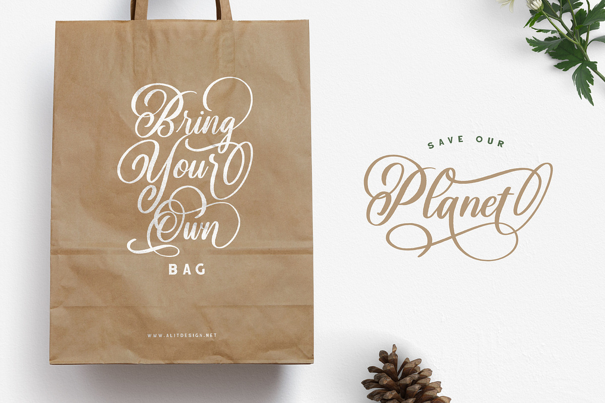 Lovina Fonts Family, a Script Font by alit design (Photo 10 of 12)
