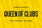 Queen of Clubs, a Sans Serif Font by Chequered Ink (Thumbnail 1 of 3)