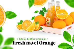 Fresh navel orange - Social Media