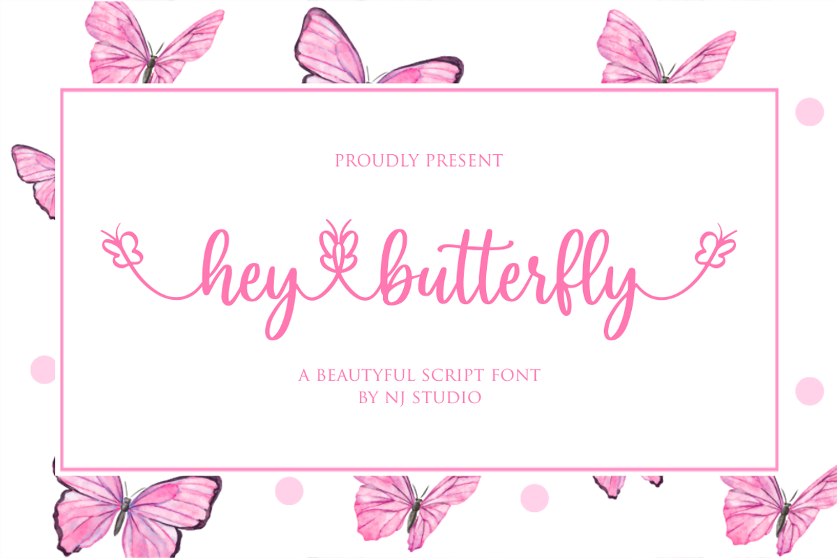 hey butterfly, a Script Font by N (Photo 1 of 6)