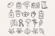 Cozy Fall Autumn Doodle Clipart, a Seasonal Illustration by LemonDesign (Thumbnail 3 of 3)