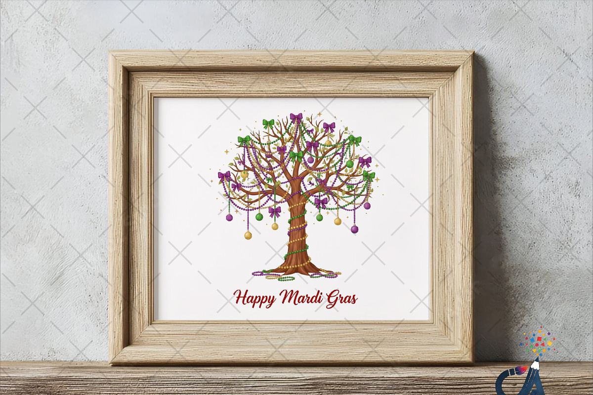 Coquette Mardi Gras Tree Png, an Illustration by Creative Art (Photo 2 of 6)
