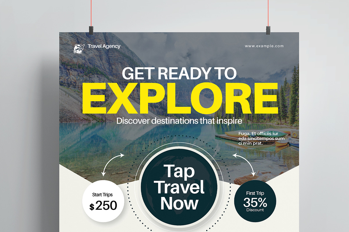 Explore Travel Flyer Template, a Flyer Template by MightyDesign (Photo 2 of 8)
