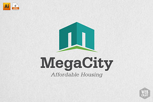 Mega City Real Estate Logo Template