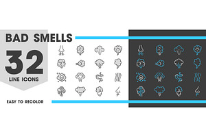 Bad smell and smoke, toxic, an Object Illustration by Vector Tradition