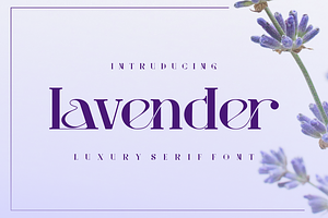 Lavender font luxuri