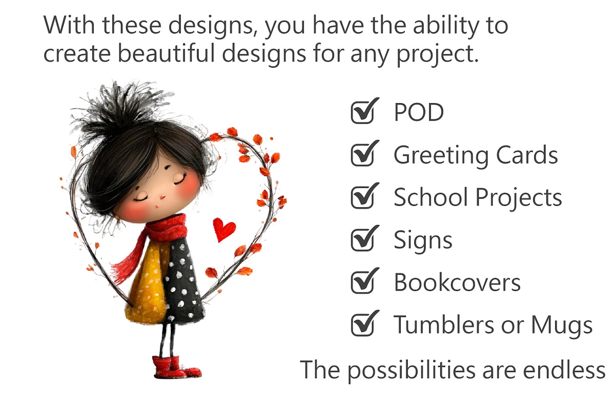 Valentine Girl Clipart, an Illustration by Pixels.Craft (Photo 3 of 5)