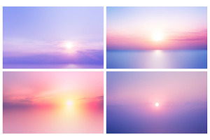 Blurry Sky & Sunset Landscape