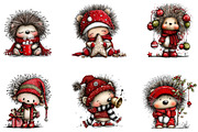 Cute Christmas Hedgehog PNG, a Seasonal Illustration by CreationArt (Thumbnail 3 of 5)