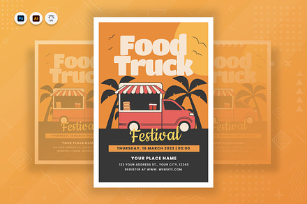 Food Truck Poster, a Poster Template by Fannan Studio