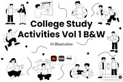 College Study Activities Vol. 1, a Person Illustration by SLAB! Design (Thumbnail 1 of 3)