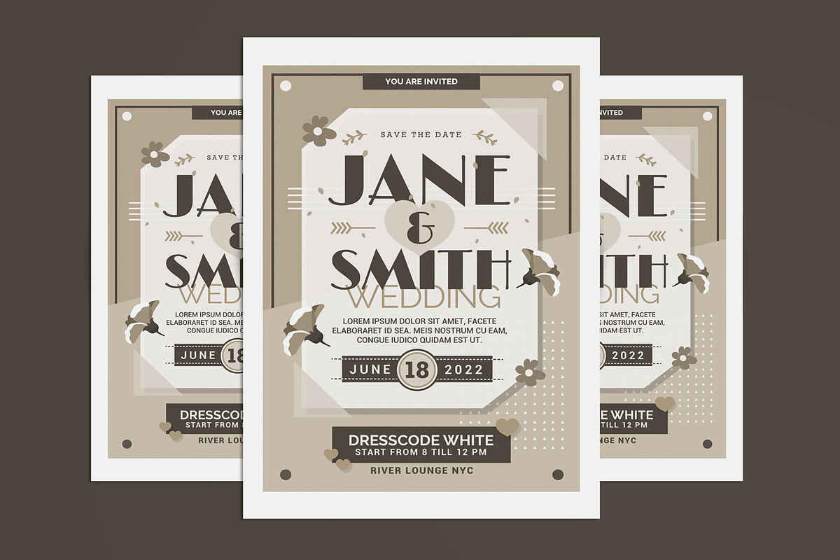 Wedding Invitation Vintage Stlye, a Flyer Template by Muhamad Iqbal hidayat (Photo 1 of 4)