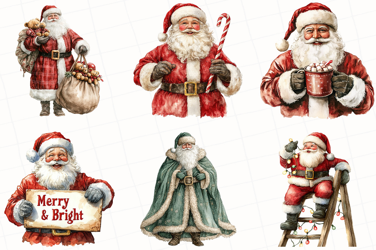 Christmas Santa Claus Clipart, an Illustration by OK Design (Photo 4 of 5)