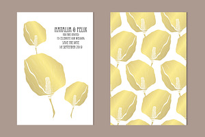 Golden Calla Card Template