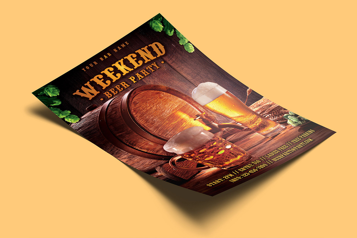 Weekend Beer Party Flyer, a Flyer Template by Rafoz (Photo 2 of 4)