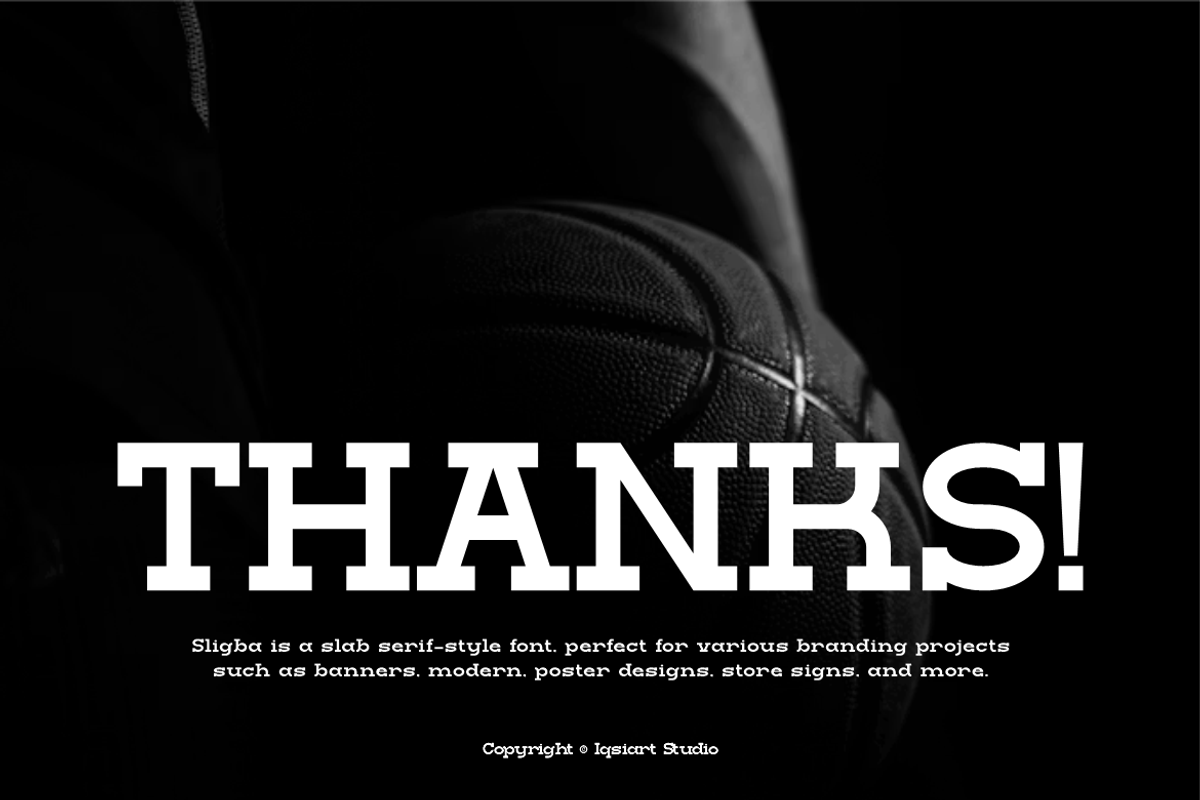 Sligba - Slab Sports Font, a Slab Serif Font by Iqsiart Studio (Photo 11 of 11)