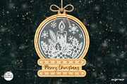 Christmas Snowglobe Ornaments SVG, a Decorative Illustration by svgocean (Thumbnail 9 of 13)