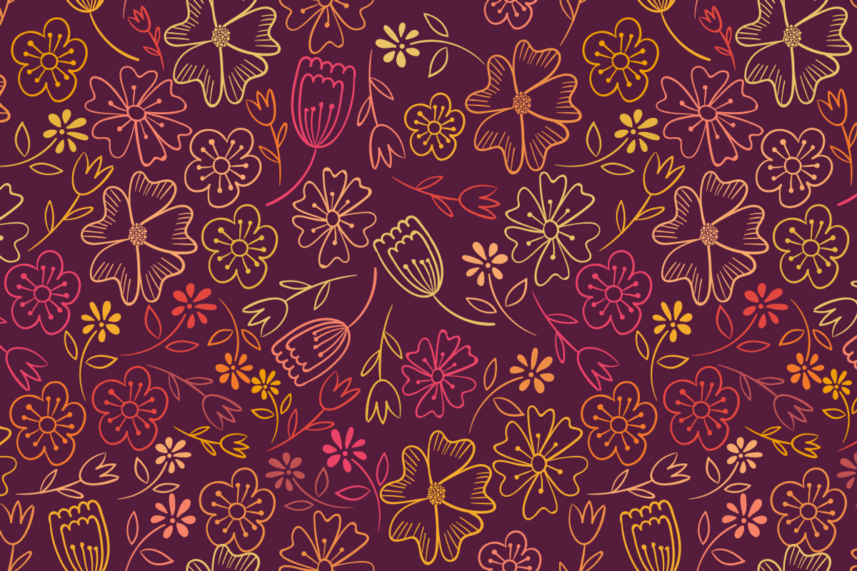 Floral Vector Pattern Seamless, a Pattern Graphic by wowpatterns (Photo 2 of 4)