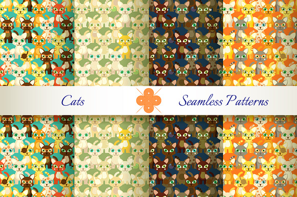 Seamless Patterns With Cats