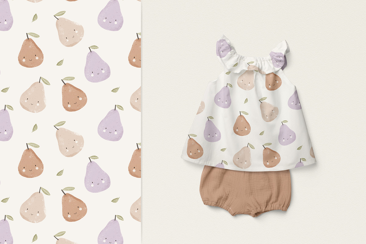 Cute pears, a Pattern Graphic by Olena Kuznietsova (Photo 5 of 8)