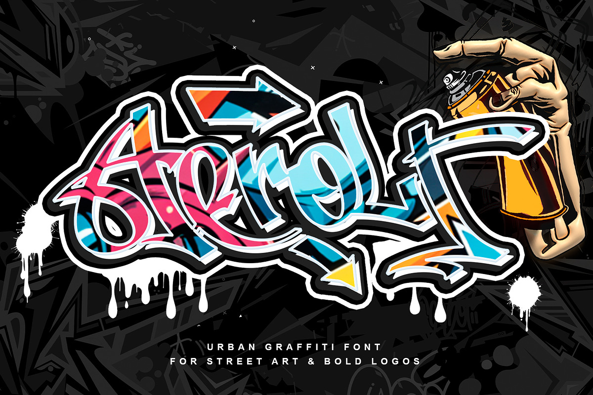 Aerolt - Street Art Graffiti Font, a Handwritten Font by Letterara (Photo 1 of 14)