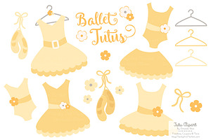 Sunshine Ballet Tutus Clipart, an Illustration by Amanda Ilkov