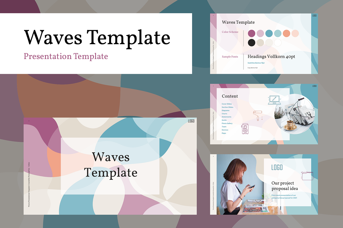 Waves - PPT Template | Creative Market