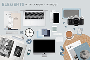Blue Silver Mockups + Scene Creator, a Books & Magazine Mockup by Girl Boss Stock (Thumbnail 7 of 9)