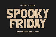 Spooky Friday - Halloween Display, a Sans Serif Font by Pian45 Studio (Thumbnail 1 of 8)