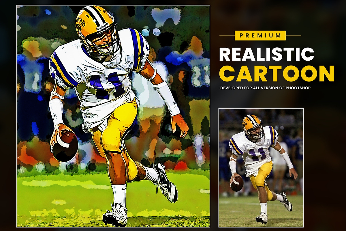 Premium Cartoon Painting, an Action Add-On by U_Design (Photo 7 of 10)