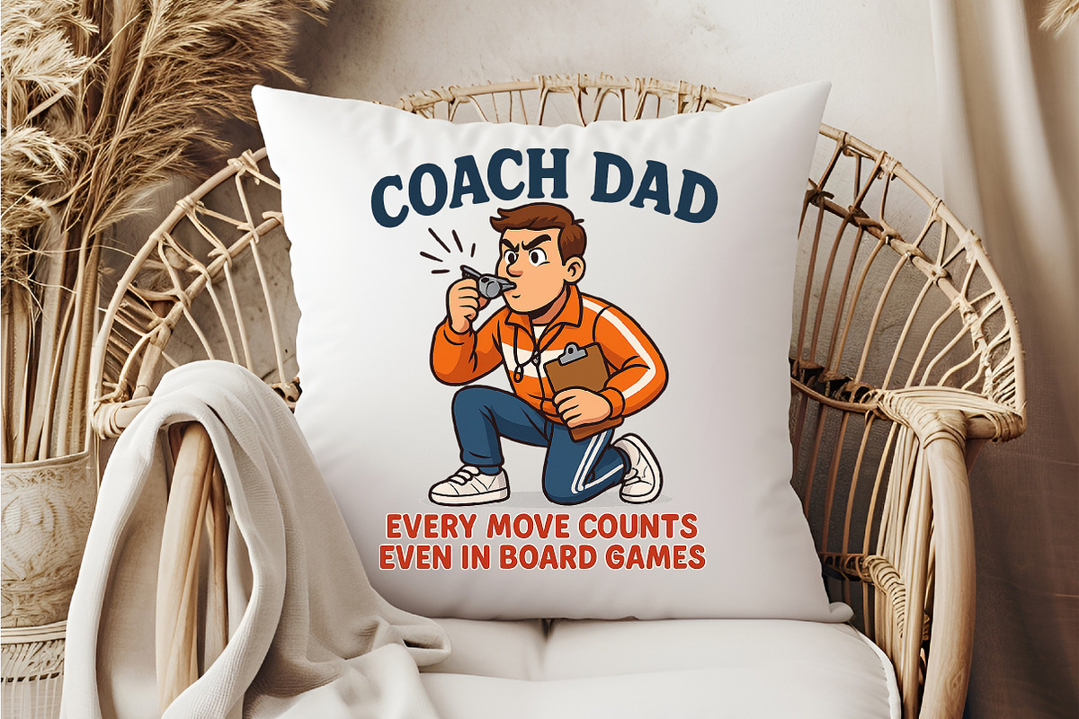 Coach Dad Funny Fathers Day PNG, an Illustration by DreamCafeArt (Photo 5 of 6)