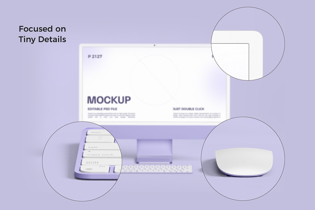 New iMac 24 Desktop Mockup, a Mac Mockup by RamStudio2 (Photo 8 of 16)