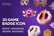 3D Game Badge Icon, an Object Graphic by Illustrava (Thumbnail 1 of 7)