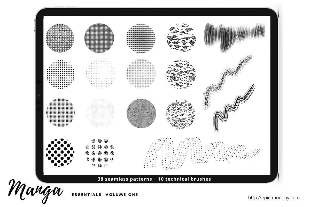 Procreate Manga Essential Brushes, a Brush Add-On by Artbykimmyw