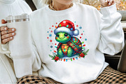 Watercolor Christmas Turtle Clipart, an Illustration by Sublimation Artist (Thumbnail 8 of 9)